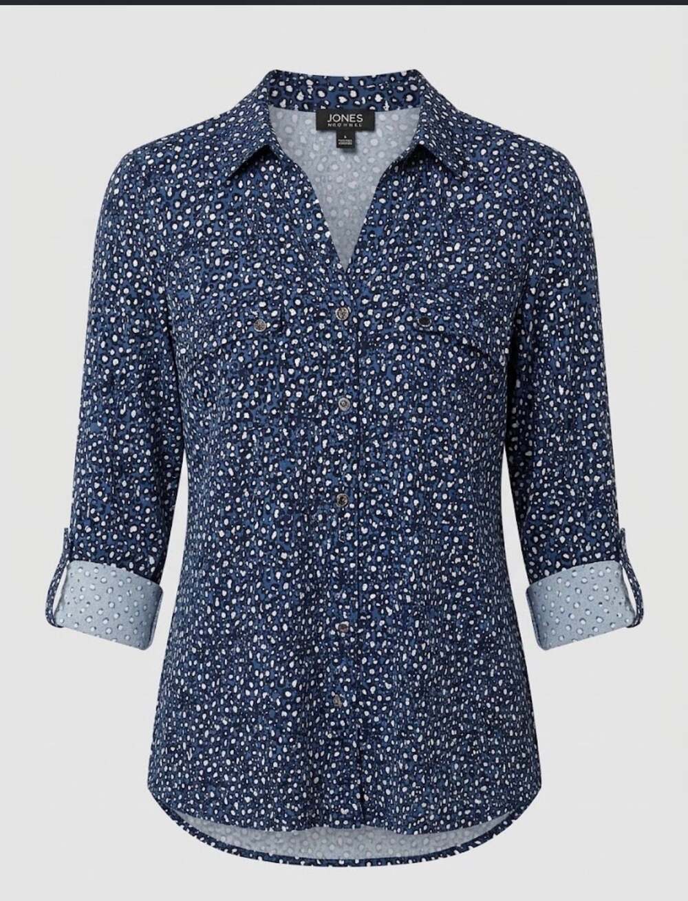 Style & Co Women's Printed Pintuck Ruffle Sleeve Top, Created for Macy's large